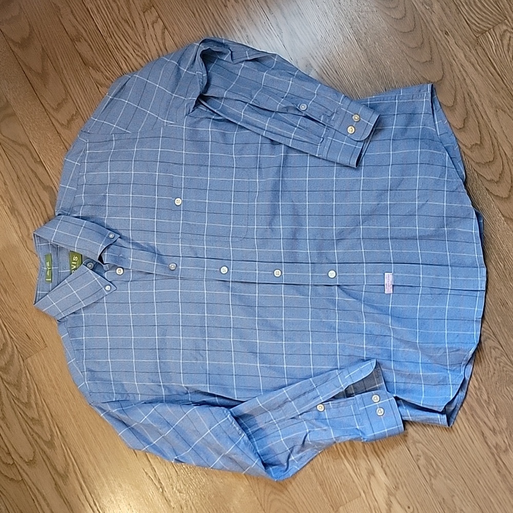 Men's Orvis button down flannel cotton shirt large